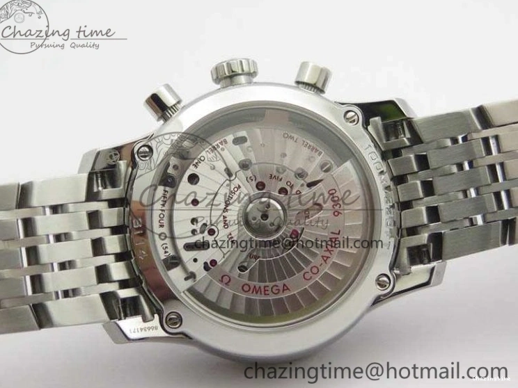 0427 HighQuality De Ville Chronograph SS OMF 1:1 Best Edition White Dial On SS Bracelet A 8151